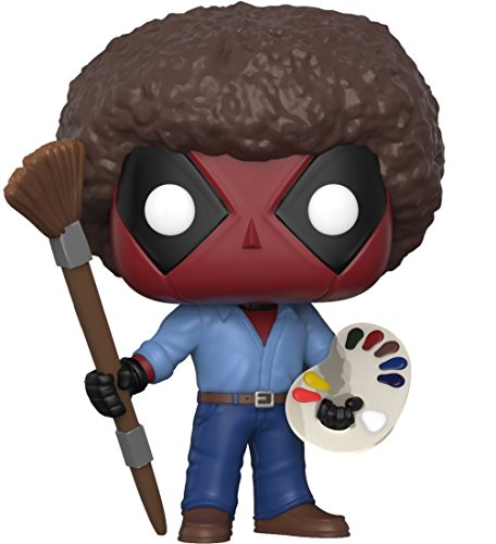 Funko Pop! Marvel X-Men: Deadpool Playtime - Bob Ross Deadpool Vinyl Figure (Bundled with Pop Box Protector Case)