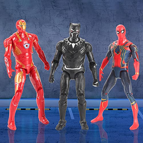 7Pcs Superhero Action Figures Toys, Collectible Figures Gift for Kids and Fans Obsessed with Character Collections