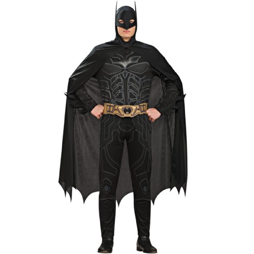 The Dark Knight Batman Deluxe Muscle Chest Costume, Black, Medium
