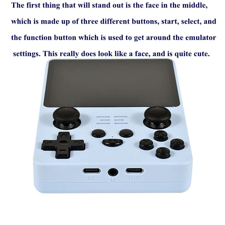 Powkiddy RGB20S Handheld Arcade Game Console, 3.5 Inch Retro Video Game Console with 128G Card & 25000 Games, Open Source Game Player, Gift for Children