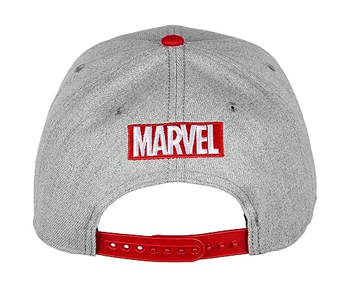 Marvel Hat for Men Marvel Comic Men's Chibi Kawaii Style Characters Adult Snapback Hat Cap Grey