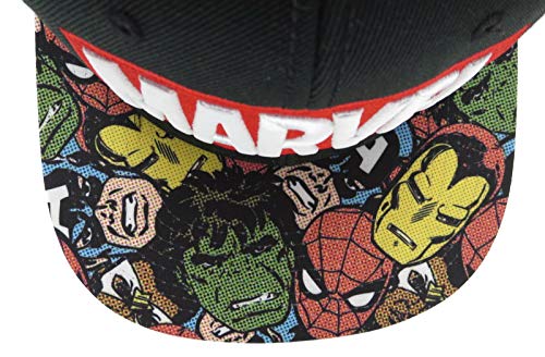 BIOWORLD Marvel Halftone Black Snapback Baseball Cap