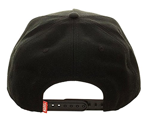 Bioworld Marvel Comic Logo Sublimated Bill Snapback Cap Hat Black