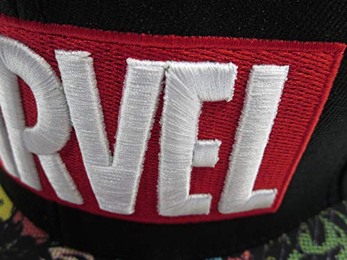 BIOWORLD Marvel Halftone Black Snapback Baseball Cap