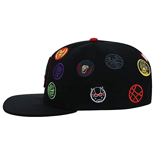 Marvel Avengers Adult All Over Adjustable Snapback Flat Bill Cap