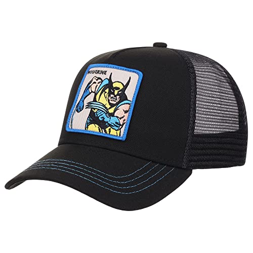 Wolverine Retro A-FrameTrucker Adjustable Snapback Hat Black/Light Blue