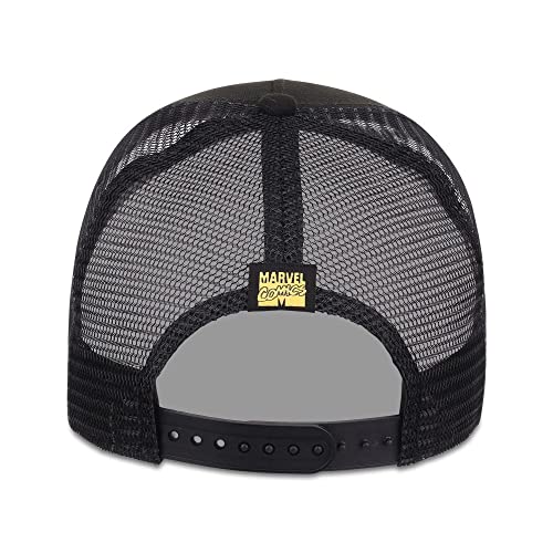 Wolverine Retro A-FrameTrucker Adjustable Snapback Hat Black/Light Blue