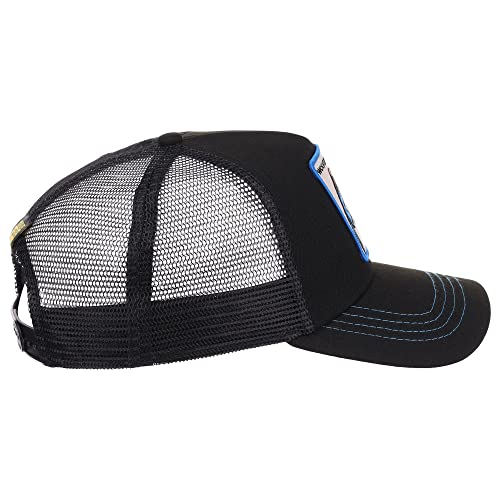 Wolverine Retro A-FrameTrucker Adjustable Snapback Hat Black/Light Blue