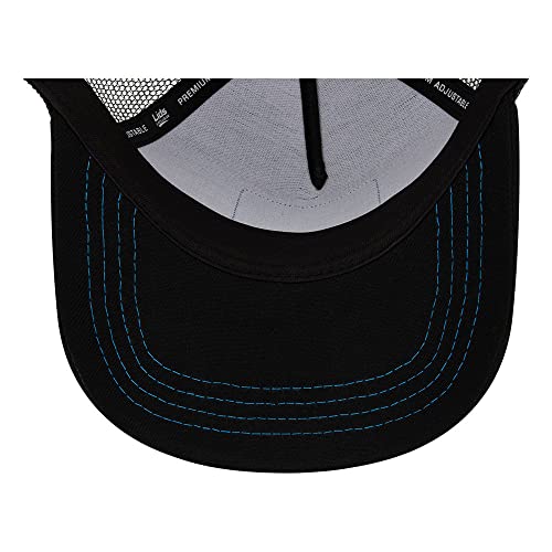 Wolverine Retro A-FrameTrucker Adjustable Snapback Hat Black/Light Blue