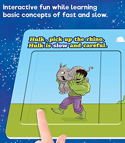 Disney Learning Super Science Fast and Slow Board Book―PreK-Kindergarten The Hulk and Falcon Kids Marvel Activity Book With Interactive Sliders (12 pgs)