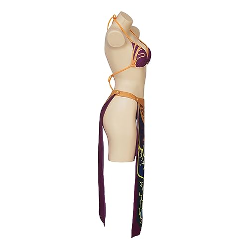 MelangCos Princess Zelda Cosplay Costume Sexy Lingerie Outfit for Women Girls (XXL, Purple)
