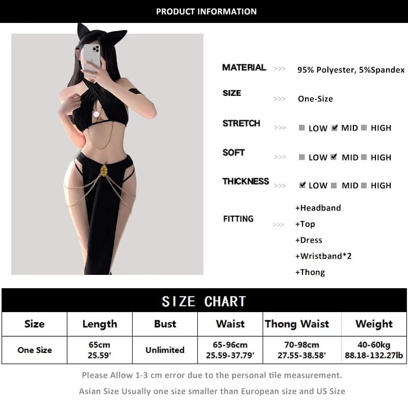 JasmyGirls Sexy Cosplay Lingerie Cat Egyptian Cleopatra Costume Halloween Princess Leia Role Playing Outfit Sissy Rolepay Dress