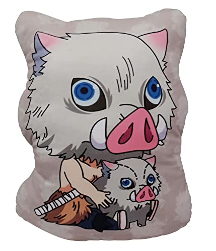 XIXISA 16 Inch Anime Nezuko Inosuke Zenitsu Plush Throw Pillow Anime Plushies Cartoon Decoration Pillows Fans Gift Cosplay 40cm