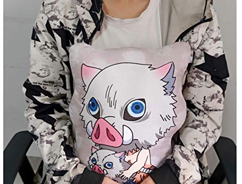 XIXISA 16 Inch Anime Nezuko Inosuke Zenitsu Plush Throw Pillow Anime Plushies Cartoon Decoration Pillows Fans Gift Cosplay 40cm