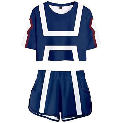 XIAMUSZ Boku No Hero Academia 2 Piece Outfit Shorts Shirt Halloween Cosplay Costume (M, Color 11)
