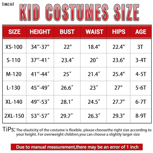 Kids Superhero Costume Halloween Cosplay Super Hero Black Jumpsuits for Boys (Black, Kids-XL (Height: 49-53inch))