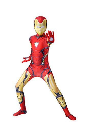 LISUNO Superhero Kids Bodysuit Costumes Halloween Cosplay Costumes (Yellow, Medium)…