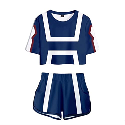 XIAMUSZ Boku No Hero Academia 2 Piece Outfit Shorts Shirt Halloween Cosplay Costume (M, Color 11)