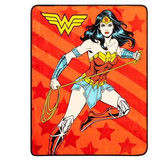 Franco Collectibles Wonder Woman Bedding Super Soft Micro Raschel Throw, 46 in x 60 in, (Official Licensed Product)