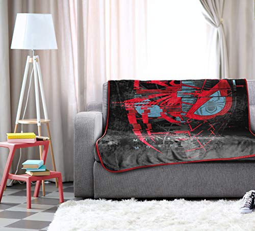 Jay Franco Marvel Miles Morales Gamerverse Be Greater Throw Blanket - Measures 46 x 60 inches, Kids Bedding - Fade Resistant Super Soft Fleece (Official Marvel Product)