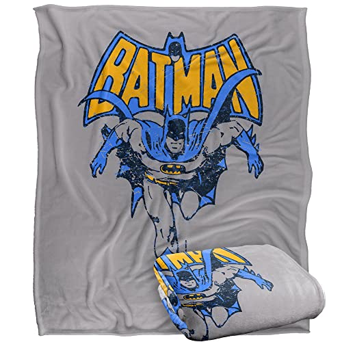 Batman Vintage Run Officially Licensed Silky Touch Super Soft Throw Blanket 50" x 60"
