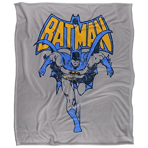 Batman Vintage Run Officially Licensed Silky Touch Super Soft Throw Blanket 50" x 60"