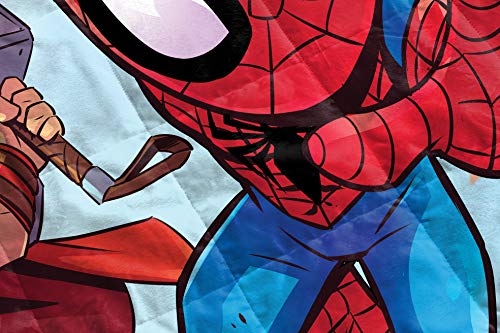 Jay Franco Marvel Super Hero Adventures Burst Weighted Blanket 4.5 lbs - Measures 36 x 48 inches, Kids Bedding Featuring Avengers - Fade Resistant Super Soft Velboa