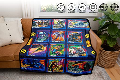 Marvel X-Men Trading Cards Super Heroes by Jim Lee Flannel Fleece Throw Super Soft Lightweight Fleece Blanket 45 x 60 Inches