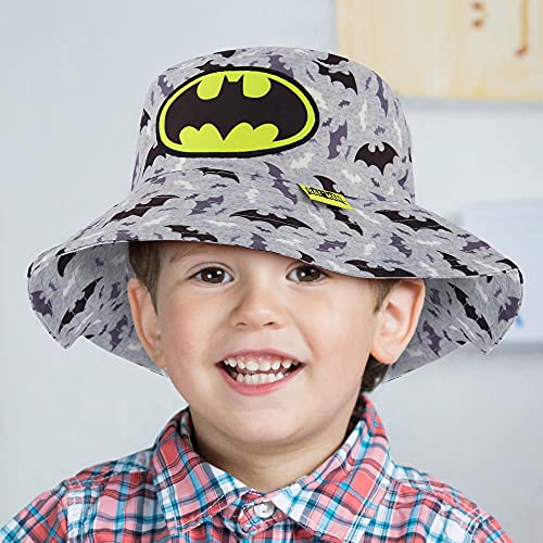 DC Comics Boys Bucket Hat, Batman Toddler Sun Hat for Ages 2-4