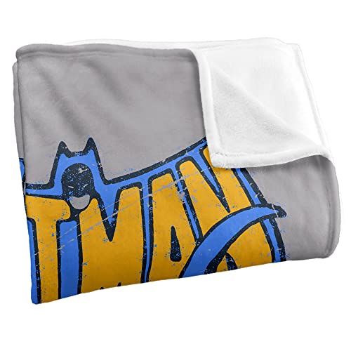 Batman Vintage Run Officially Licensed Silky Touch Super Soft Throw Blanket 50" x 60"