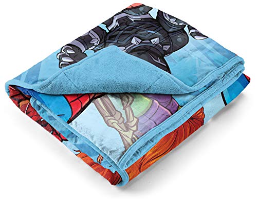 Jay Franco Marvel Super Hero Adventures Burst Weighted Blanket 4.5 lbs - Measures 36 x 48 inches, Kids Bedding Featuring Avengers - Fade Resistant Super Soft Velboa
