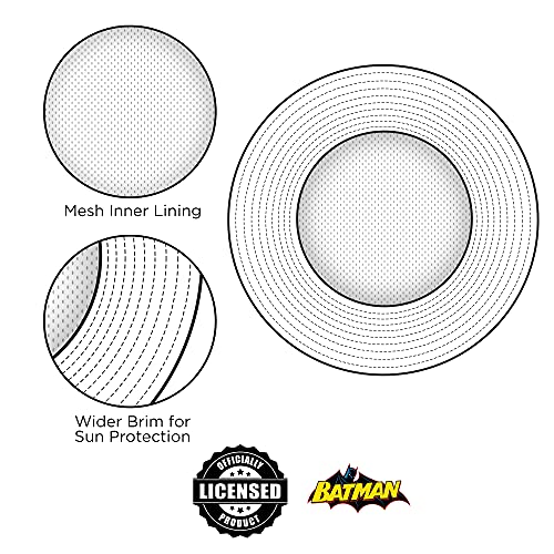 DC Comics Boys Bucket Hat, Batman Toddler Sun Hat for Ages 2-4