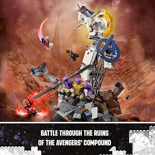 LEGO Marvel Endgame Final Battle, Avengers Model for Build and Display, Collectible Marvel Playset with 6 Minifigures Including Captain Marvel, Shuri and Wanda Maximoff, Marvel Fan Gift Idea, 76266