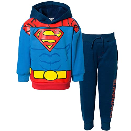 DC Comics Justice League Superman Little Boys Fleece Pullover Hoodie & Pants Set Blue 6