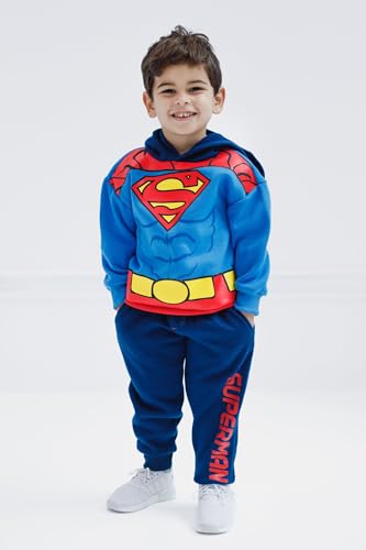 DC Comics Justice League Superman Little Boys Fleece Pullover Hoodie & Pants Set Blue 6