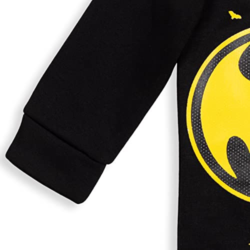 DC Comics Justice League Batman Little Boys Fleece Half-Zip Pullover Hoodie 7-8 Black/Grey
