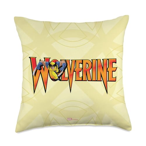 Marvel X-Men Wolverine Retro Throw Pillow, 18x18, Multicolor