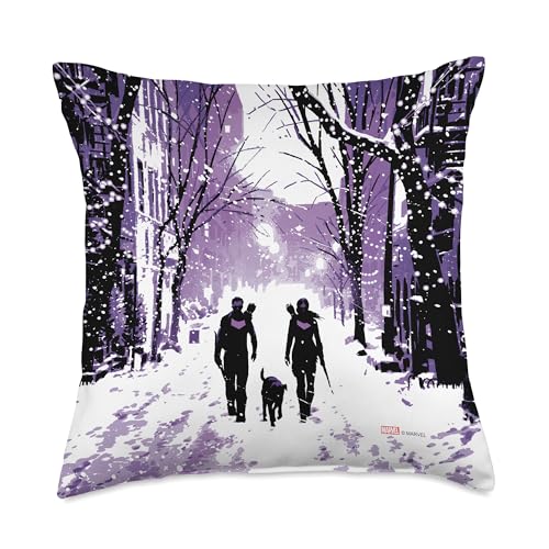 Marvel Hawkeye Snowy Landscape Throw Pillow, 18x18, Multicolor