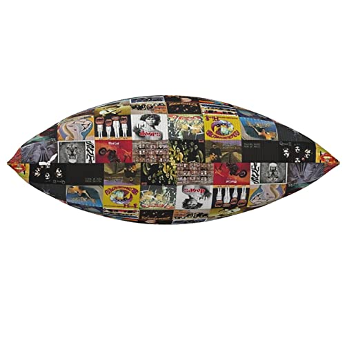 xfeiqzu Classic Rock Band Collage Throw Pillow Covers Square Decorative Pillowcase Cushion Case for Bedroom Living Room Couch Sofa Bed 18x18 Inch