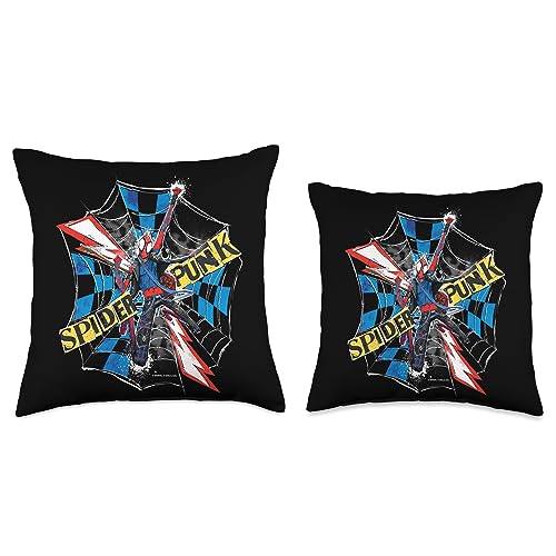 Marvel Man: Across Verse Spider-Punk Web Throw Pillow, 16x16, Multicolor