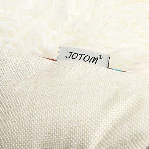 JOTOM Throw Pillow Covers 18'' x 18'' Farmhouse Decorative Square Pillow Covers 18x18 for Outdoor Home Couch Sofa Decor Cushion Cover Set of 4 (Boom POP)