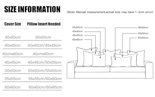 JOTOM Throw Pillow Covers 18'' x 18'' Farmhouse Decorative Square Pillow Covers 18x18 for Outdoor Home Couch Sofa Decor Cushion Cover Set of 4 (Boom POP)