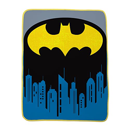 Franco Manufacturing Batman Plush Throw 46"x60" Bat Symbol Throw Blanket