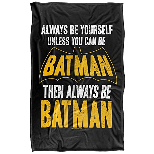 Batman Be Batman Silky Touch Super Soft Throw Blanket 36" x 58",Be Batman