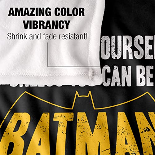Batman Be Batman Silky Touch Super Soft Throw Blanket 36" x 58",Be Batman