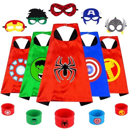 Nebtvra Kids Capes and Mask Set - Costumes Cosplay for 3-14 Years Kids Girls Boy - Christmas Birthday Gifts, Reproducing Movie Scenes