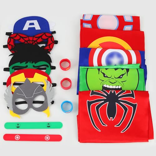 Nebtvra Kids Capes and Mask Set - Costumes Cosplay for 3-14 Years Kids Girls Boy - Christmas Birthday Gifts, Reproducing Movie Scenes