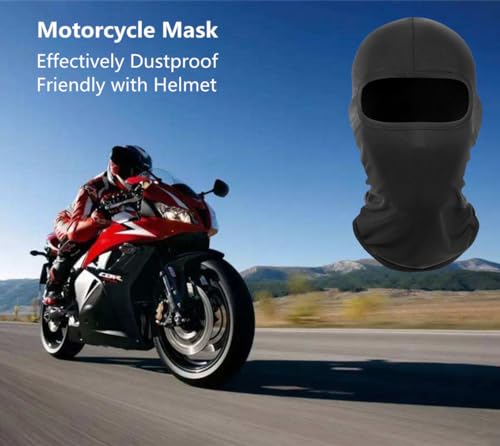 Balaclava Ski Mask Head Mask Full Face Mask Windproof Face Cover Sun UV Protection Scarf Men Women Outdoor Sport Cycling Cap (Black)
