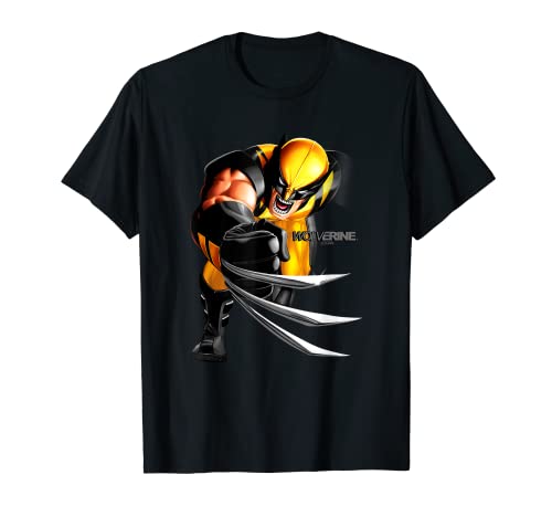 Marvel Wolverine Classic Ferocious Logan Claw Portrait T-Shirt