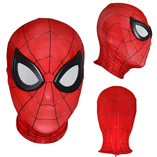 Halloween Mask Superhero Spider Masks Cosplay Costumes Mask Lycra Fabric Material (Adult mask, 01)